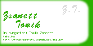 zsanett tomik business card